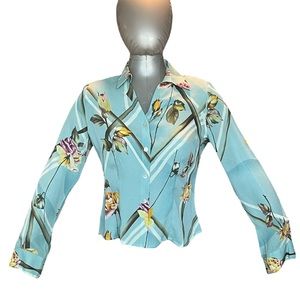 EUC Victoria Soie Silk Long Sleeve Blouse size 8P